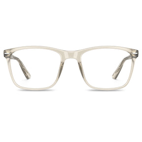 Italian acetate  gold clear prescription-blue light unisex designer eyewear front