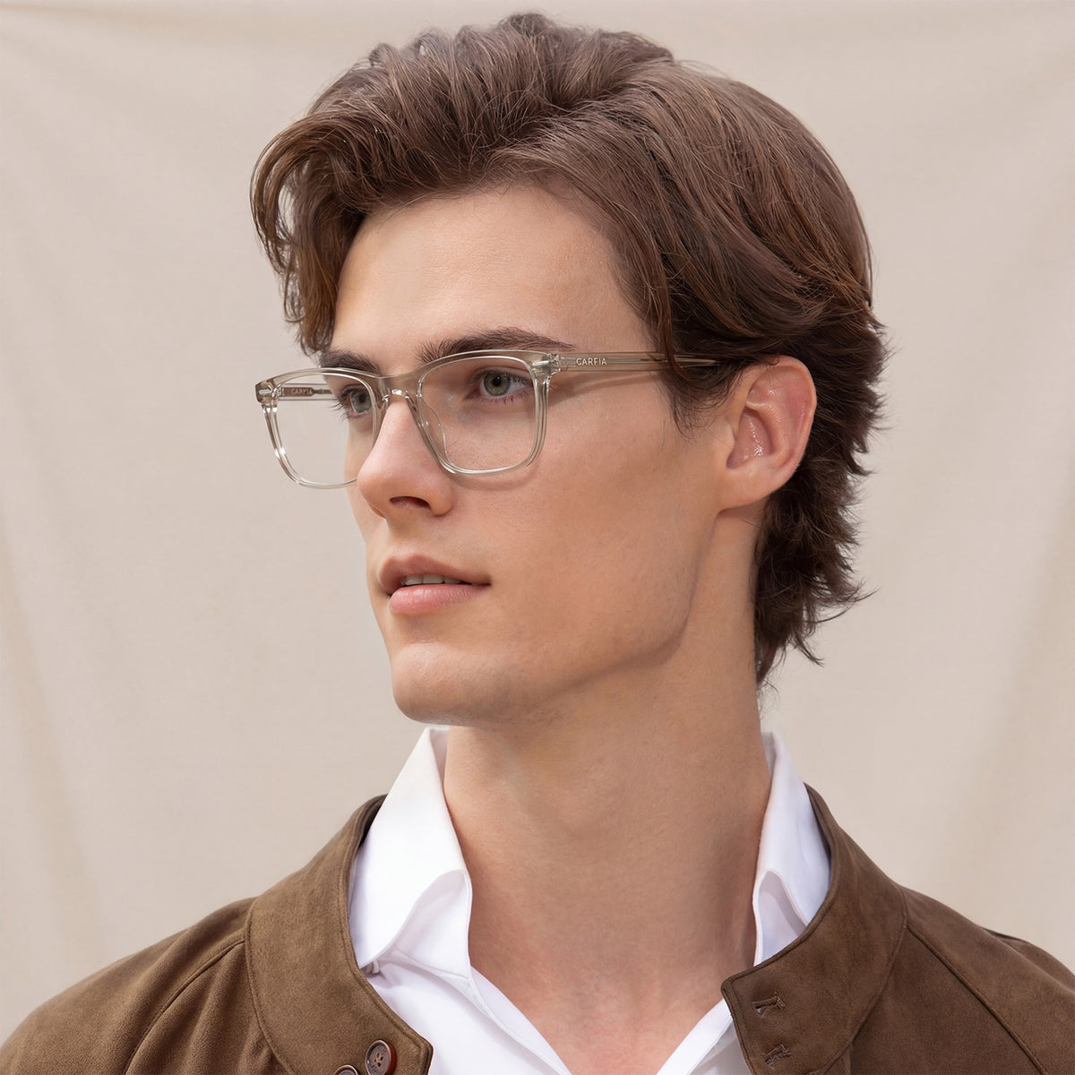 Italian acetate  gold clear prescription-blue light unisex designer eyewear men-lifestyle