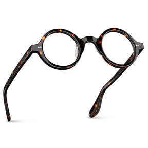 Italian acetate  tortoiseshell prescription,-blue light unisex  round designer eyewear men fly