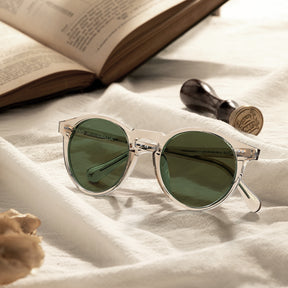 Olivier-Transparent brown frame-green lenses-CA5289