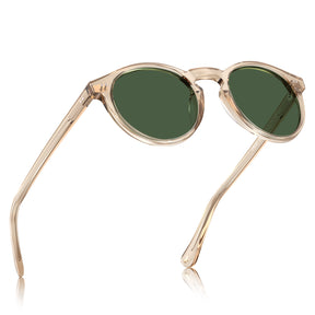 Olivier-Transparent brown frame-green lenses-CA5289