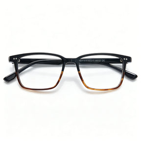  Lightweight Square Eyeglasses | Black Tortoise Acetate Frame |CARFIA eyewear flod