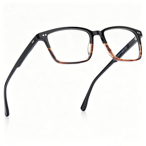  Lightweight Square Eyeglasses | Black Tortoise Acetate Frame |CARFIA eyewear fly