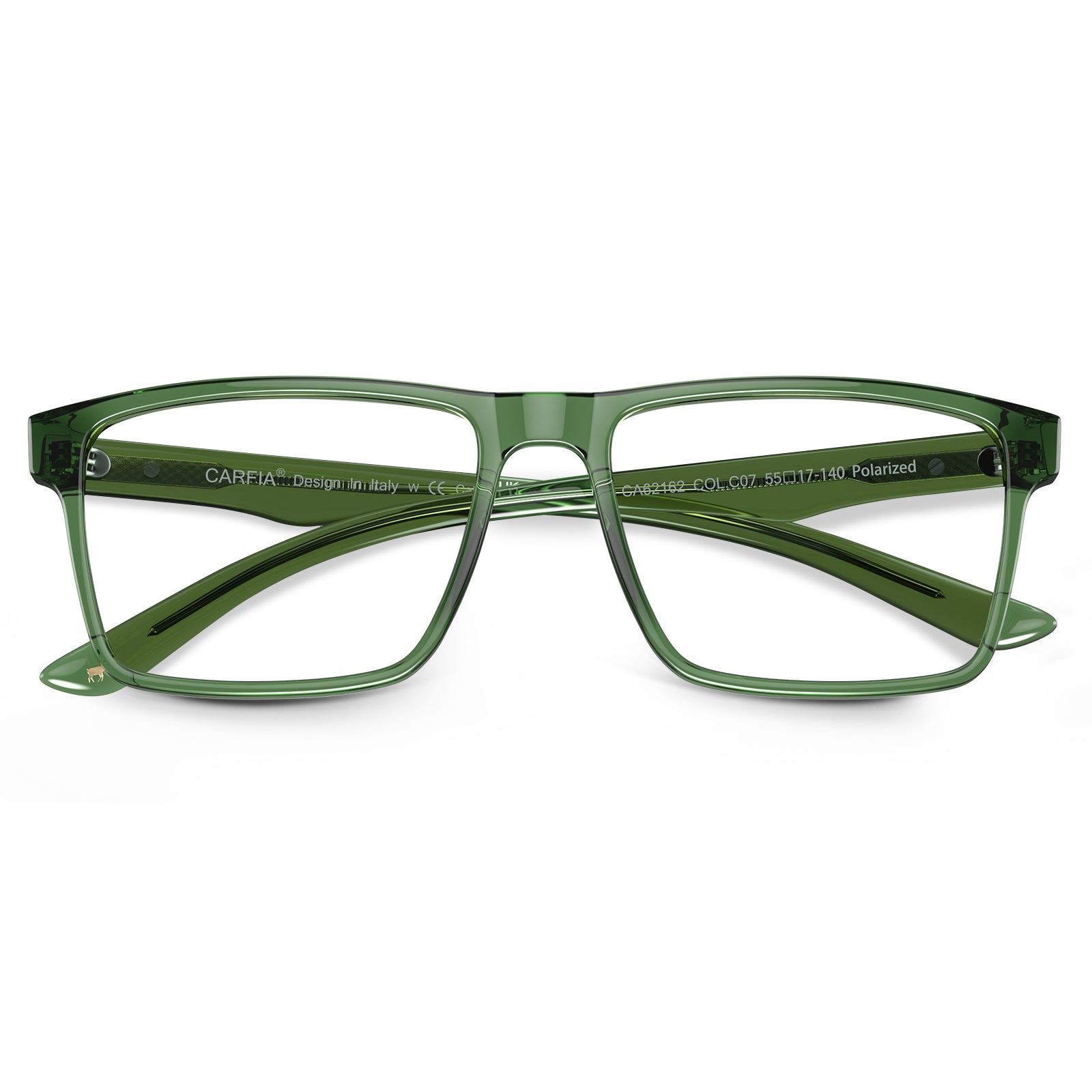 Lightweight green acetate rectangular eyeglasses premium designer optical frames unisex prescription glasses fold