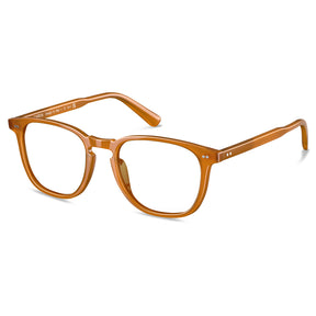 Orange square optical glasses view - Italian design vintage eyeglasses-angle