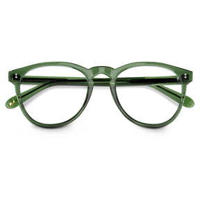 Premium Acetate Eyeglasses Green Round Glasses Fashion Frames for Women Men