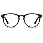 Black round acetate eyeglasses Orlanda CA2307-FL01 classic full rim prescription frames front view 53mm lens-front