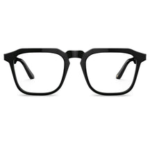 Carfia Albany-FC01 unisex black acetate prescription eyeglasses, front view