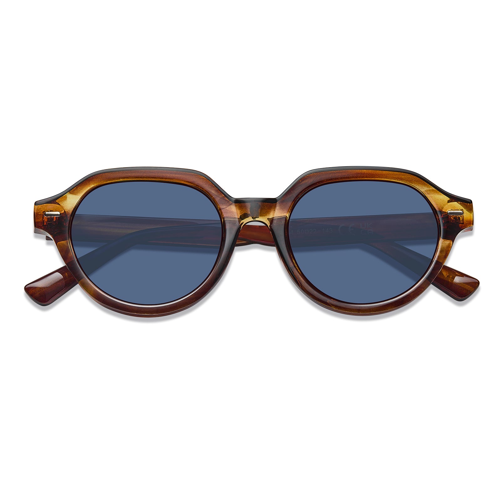 Carfia Aomst L06 men brown acetate prescription sunglasses, fold view