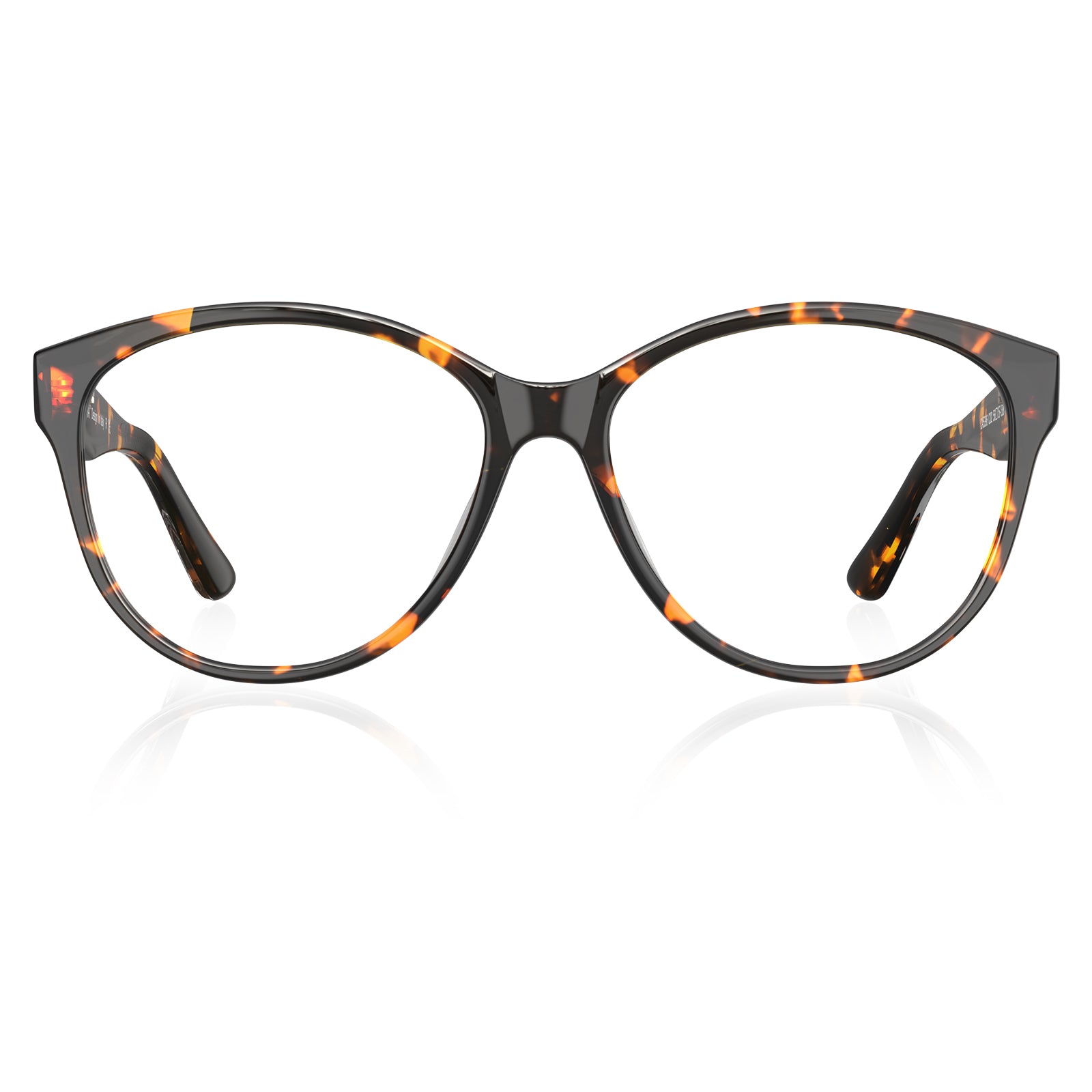 Carfia Barrie-FC02 Tortoise Acetate Cat-Eye Prescription Eyeglasses for Women, front View