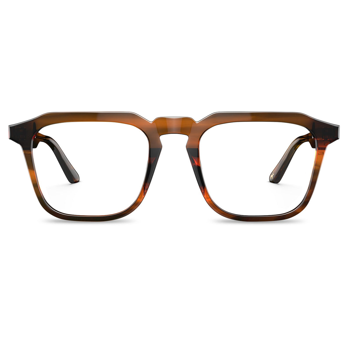 Carfia Albany CA5352-FC02 Brown Acetate Square Prescription Glasses Eyeglasses for Unisex, Front View