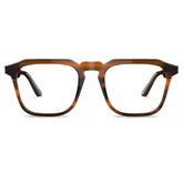 Carfia Albany CA5352-FC02 Brown Acetate Square Prescription Glasses Eyeglasses for Unisex, Front View