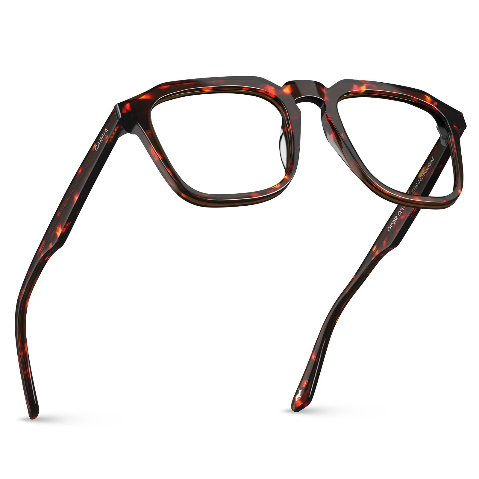 Carfia Albany CA5352-FC05 Tortoise Acetate Square Prescription Glasses Eyeglasses for Unisex, Angle View
