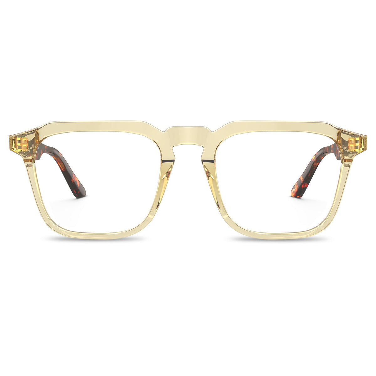 Carfia Albany CA5352-FC06 Gold Acetate Square Prescription Glasses Eyeglasses for Unisex, Front View