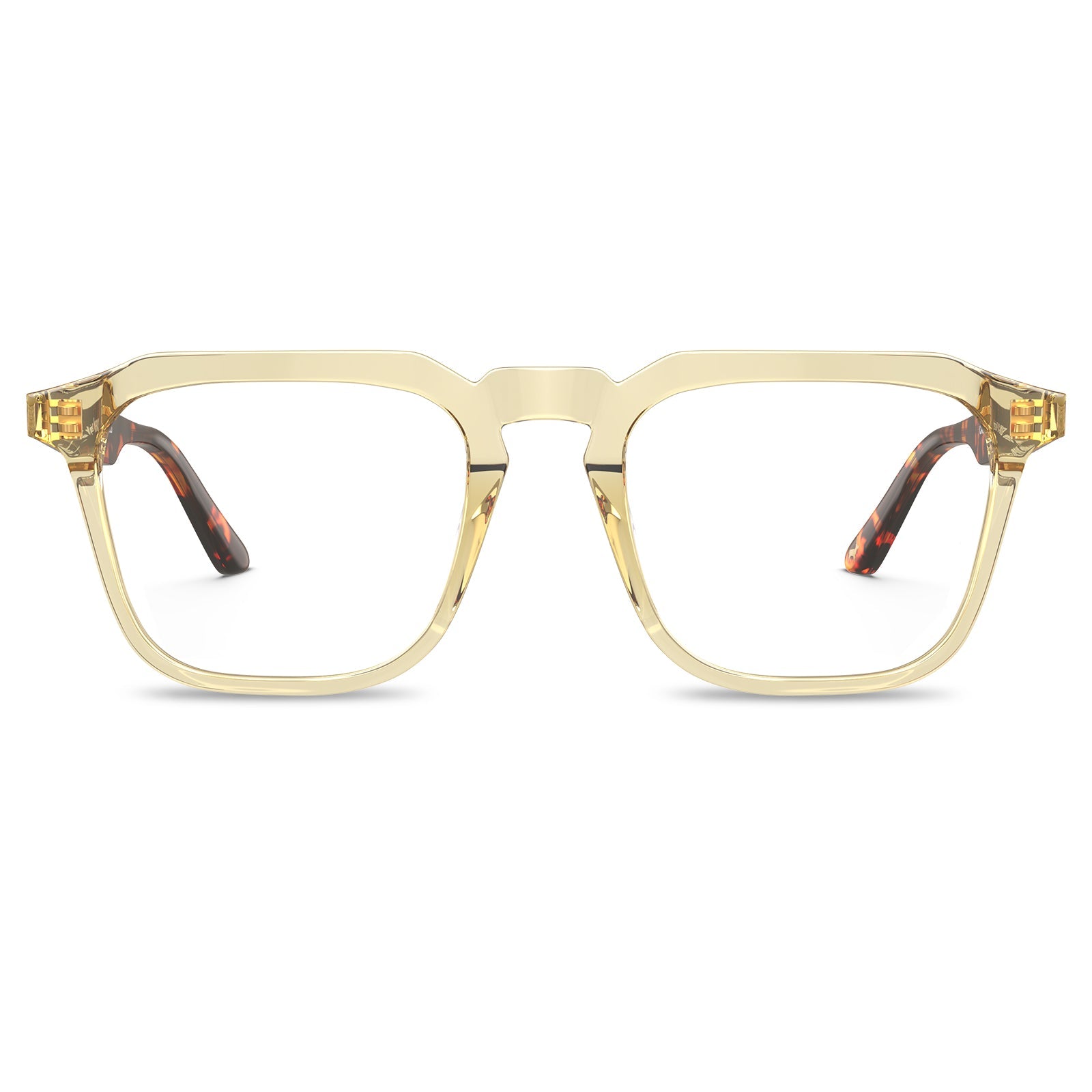 Carfia Albany CA5352-FC06 Gold Acetate Square Prescription Glasses Eyeglasses for Unisex, Front View