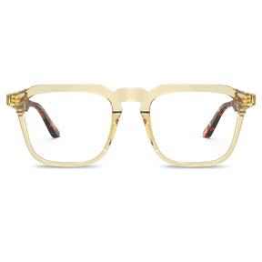 Carfia Albany CA5352-FC06 Gold Acetate Square Prescription Glasses Eyeglasses for Unisex, Front View