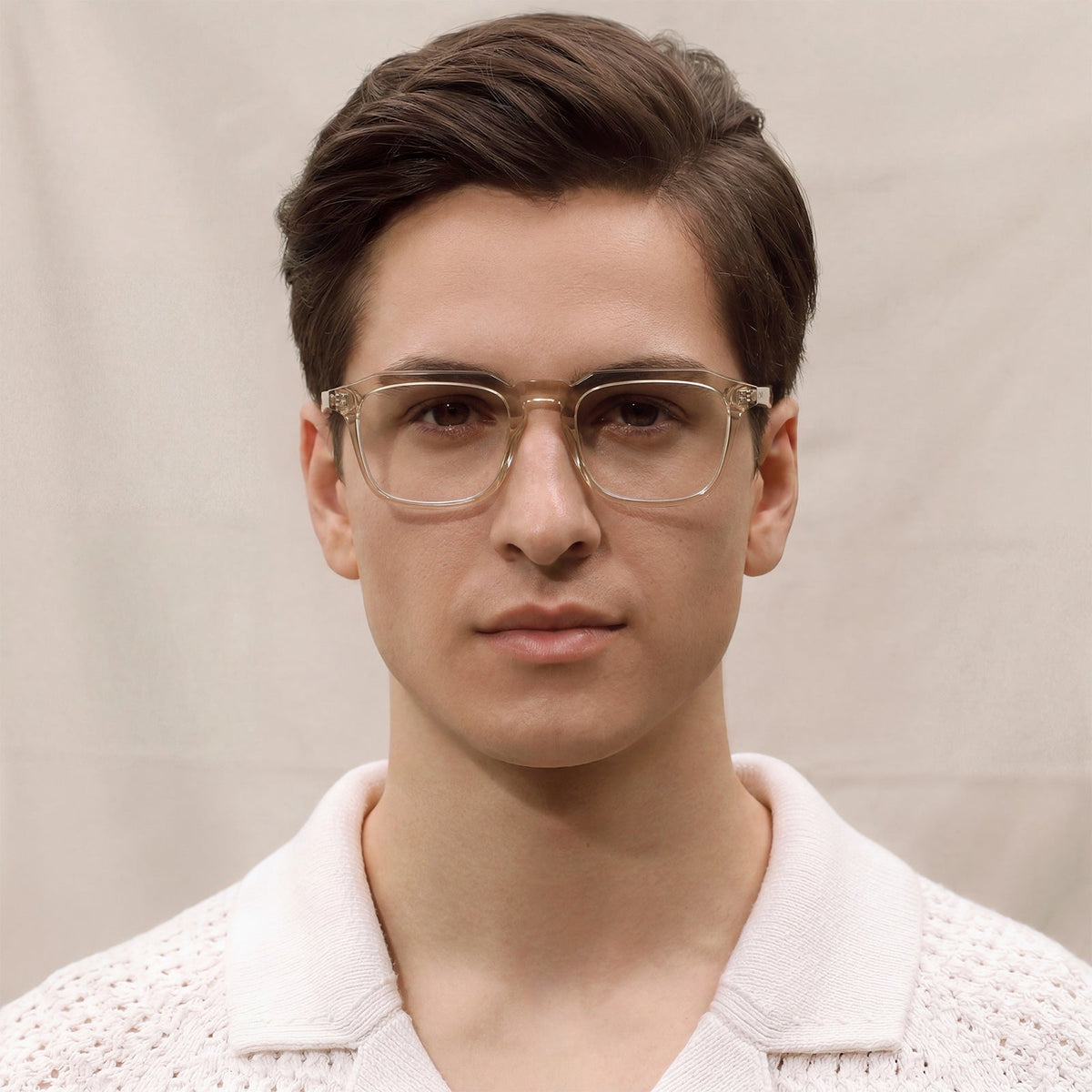 Carfia Albany CA5352-FC09 Gold Acetate Square Prescription Glasses Eyeglasses for Unisex, Lifestyle View