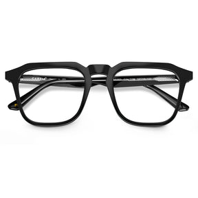 Carfia Albany CA5352-FC11 Black Acetate Square Prescription Glasses Eyeglasses for Unisex, Detail View