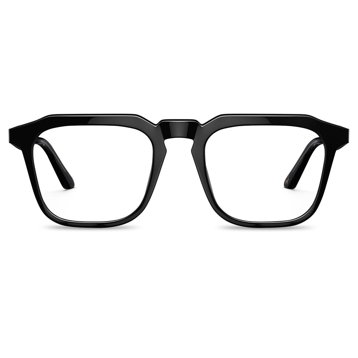 Carfia Albany CA5352-FC11 Black Acetate Square Prescription Glasses Eyeglasses for Unisex, Front View