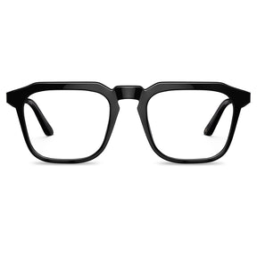 Carfia Albany CA5352-FC11 Black Acetate Square Prescription Glasses Eyeglasses for Unisex, Front View