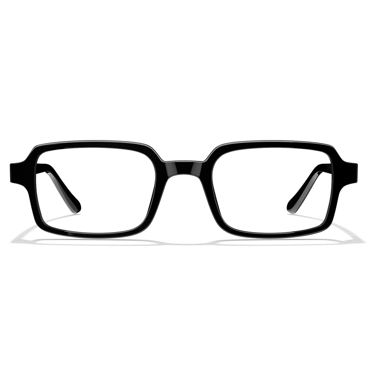 Carfia Amory CA7035-C1 Black Acetate Rectangle Prescription Glasses Eyeglasses for Unisex, Front View