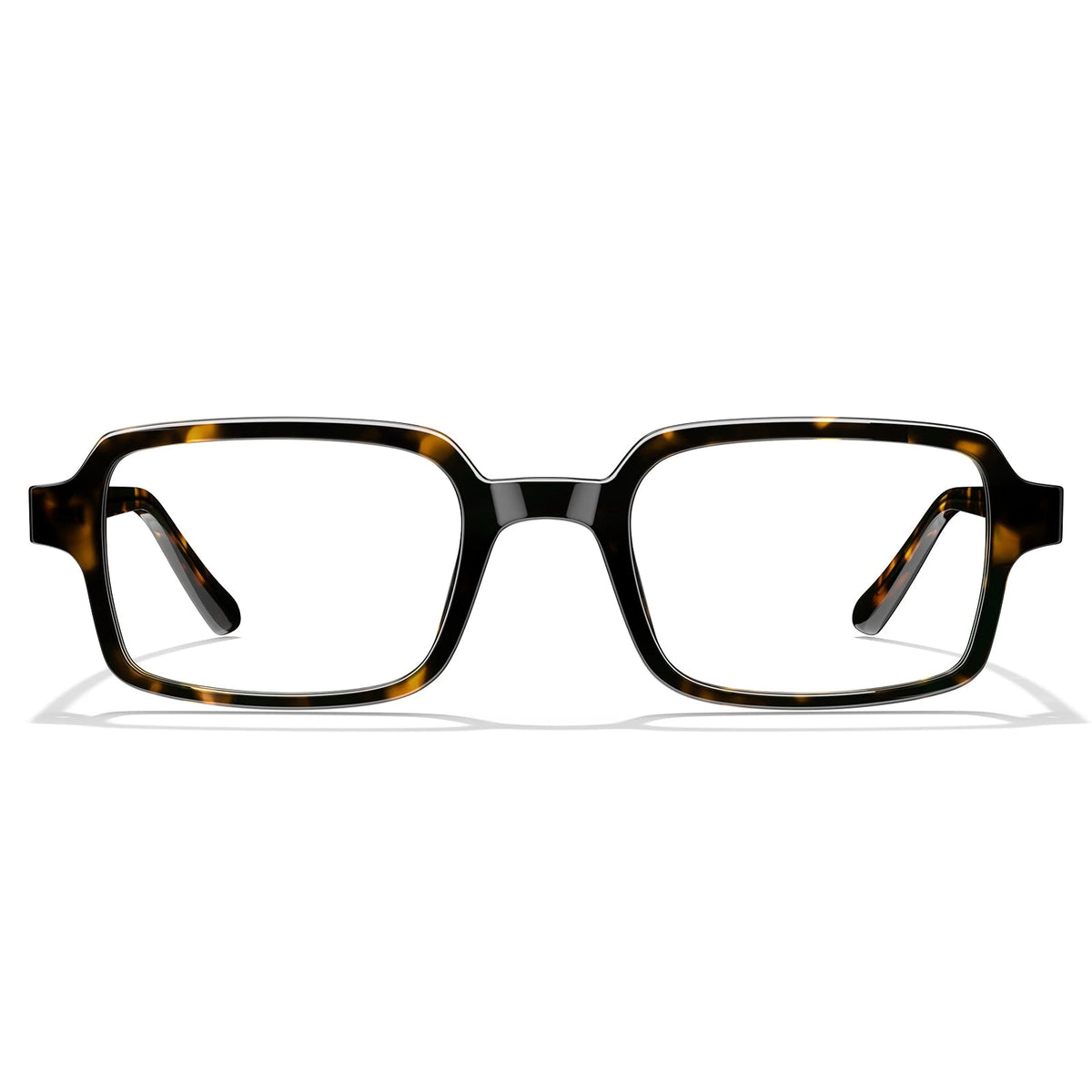 Carfia Amory CA7035-C2 Tortoise Acetate Rectangle Prescription Glasses Eyeglasses for Unisex, Front View
