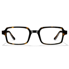 Carfia Amory CA7035-C2 Tortoise Acetate Rectangle Prescription Glasses Eyeglasses for Unisex, Front View