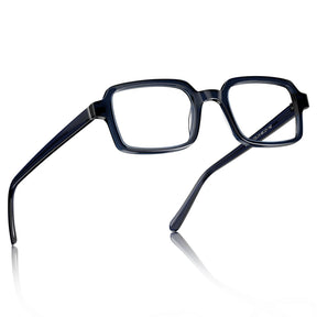 Carfia Amory CA7035-C4 Navy Acetate Rectangle Prescription Glasses Eyeglasses for Unisex, Angle View