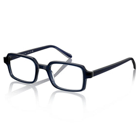 Carfia Amory CA7035-C4 Navy Acetate Rectangle Prescription Glasses Eyeglasses for Unisex, Flatlay View