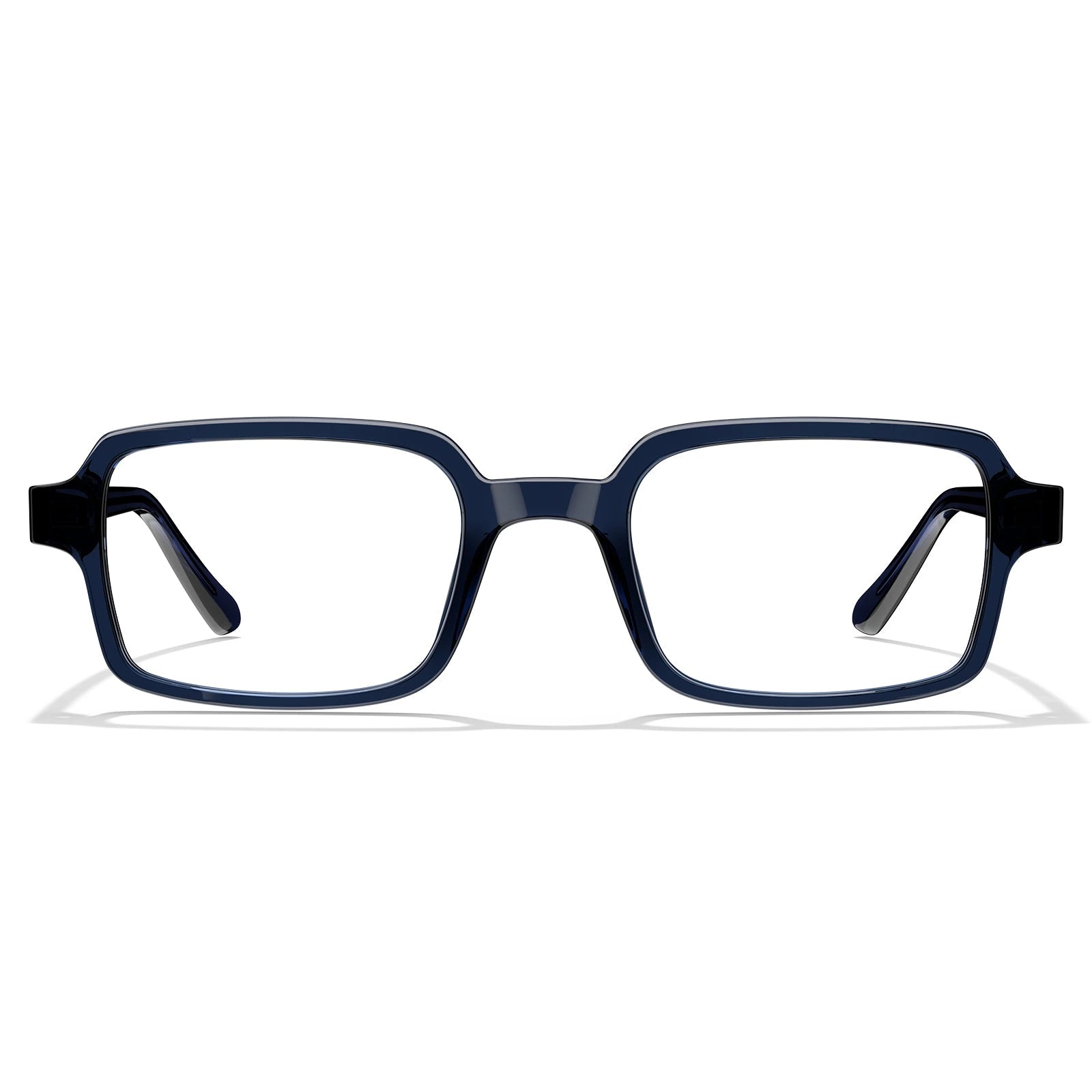 Carfia Amory CA7035-C4 Navy Acetate Rectangle Prescription Glasses Eyeglasses for Unisex, Front View