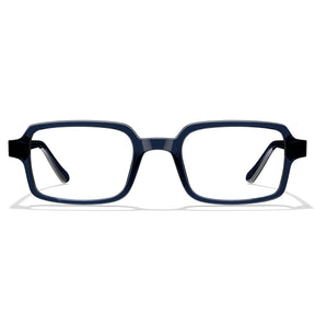 Carfia Amory CA7035-C4 Navy Acetate Rectangle Prescription Glasses Eyeglasses for Unisex, Front View