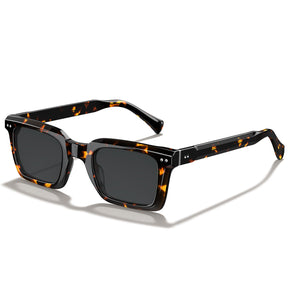 Carfia Arnect-C14-RX Tortoise Acetate Square Polarized Prescription Sunglasses for Men, Angle
