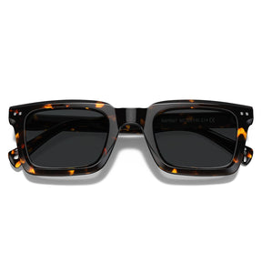 Carfia Arnect-C14-RX Tortoise Acetate Square Polarized Prescription Sunglasses for Men, Detail: flat lay with lens engraving BAF6027 50□25-145 C14