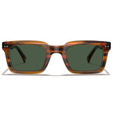 Carfia Arnect CA6027-C12 Tortoise Acetate Square Polarized Sunglasses for Men, Front View
