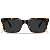 Carfia Arnect CA6027-C14 Tortoise Acetate Square Polarized Sunglasses for Men, Front View