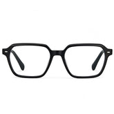 Carfia Aster CA7023-C1 Black Acetate Square Clear Eyeglasses for Men, Front View