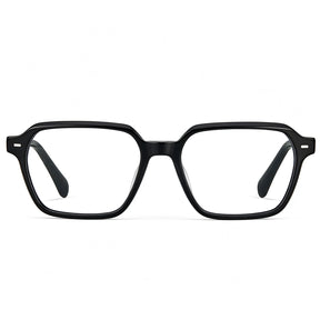 Carfia Aster CA7023-C1 Black Acetate Square Clear Eyeglasses for Men, Front View