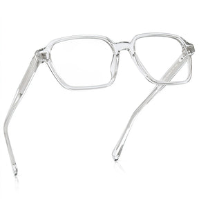 Carfia Aster CA7023-C2 Clear Acetate Square Clear Eyeglasses for Men, Angle View
