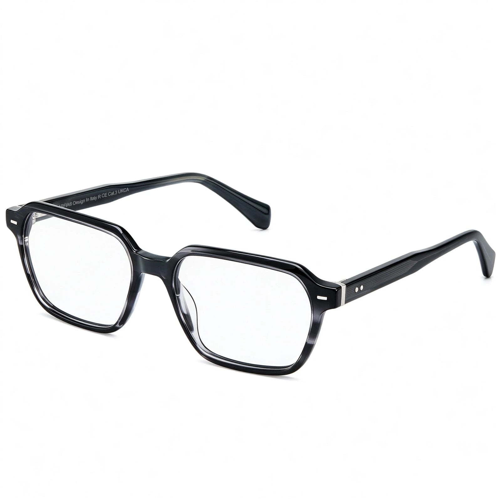 Carfia Aster CA7023-C3 Tortoise Acetate Square Clear Eyeglasses for Men, Angle View