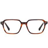 Carfia Aster CA7023-C4 Tortoise Acetate Square Clear Eyeglasses for Men, Front View
