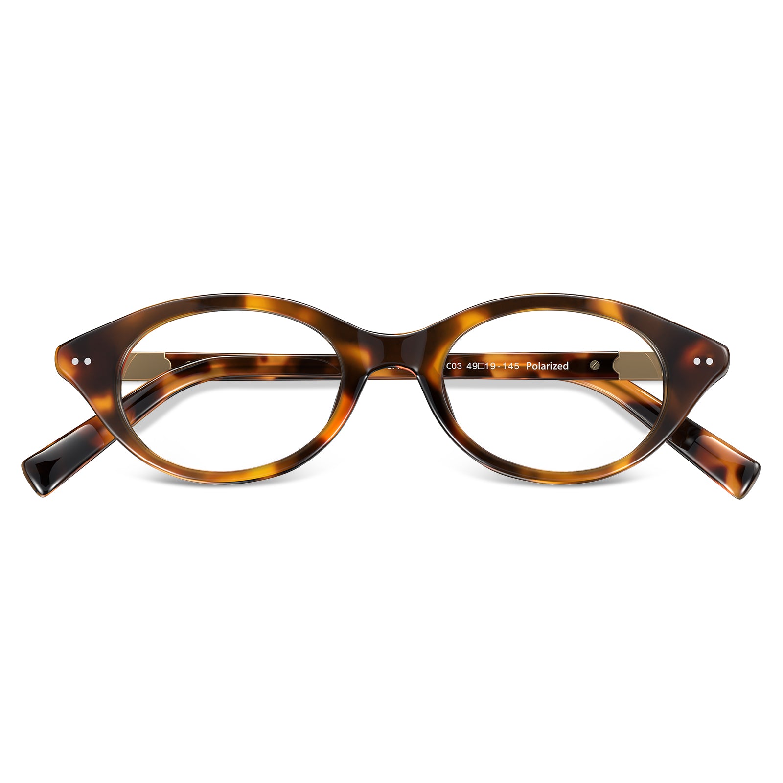 Carfia avenker fc03 women tortoise acetate prescription eyeglasses, fold view