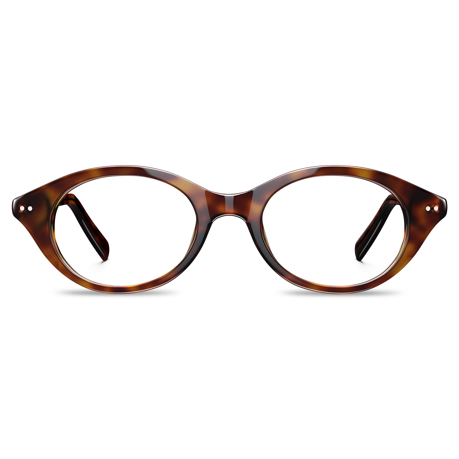 Carfia avenker fc04 women tortoise acetate prescription oval eyeglasses, front view