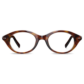 Carfia avenker fc04 women tortoise acetate prescription oval eyeglasses, front view