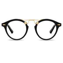 Carfia Avonpak CA5395-FC01 Black Acetate Round Prescription Glasses Eyeglasses for Unisex, Front View