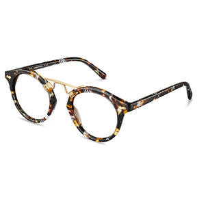 Carfia Avonpak CA5395-FC03 Tortoise Acetate Round Prescription Glasses Eyeglasses for Unisex, Angle View