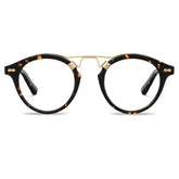 Carfia Avonpak CA5395-FC04 Tortoise Acetate Round Prescription Glasses Eyeglasses for Unisex, Front View