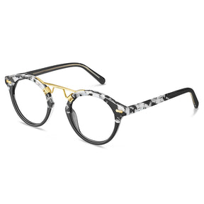 Carfia Avonpak CA5395-FC14 Tortoise Acetate Round Prescription Glasses Eyeglasses for Unisex, Angle View