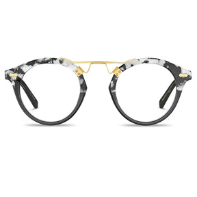 Carfia Avonpak CA5395-FC14 Tortoise Acetate Round Prescription Glasses Eyeglasses for Unisex, Front View