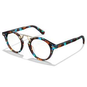 Carfia Avonpak CA5395-FC17 Tortoise Acetate Round Prescription Glasses Eyeglasses for Unisex, Detail View