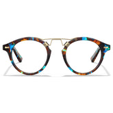 Carfia Avonpak CA5395-FC17 Tortoise Acetate Round Prescription Glasses Eyeglasses for Unisex, Front View
